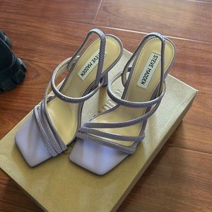 NWOT Steve Madden square toe lavender strappy heel sandal
